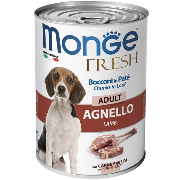 Monge Fresh Adult Patè 400 gr - Agnello Confezione da 6 pezzi