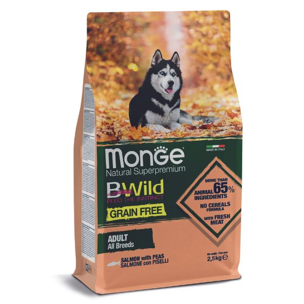 Monge Bwild Dog Adult Grain Free Salmone - 2,5 kg