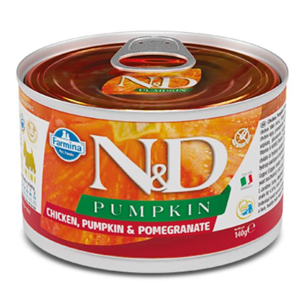 Farmina N&D Pumpkin Canine formula Mini 140 gr - Pollo e Melograno Confezione da 6 pezzi