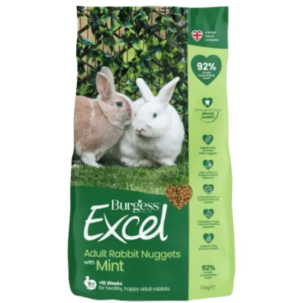 Burgess Excel Coniglio Adult Menta - 1,5 Kg