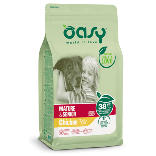 Oasy Dog Mature e Senior Pollo - 3 kg