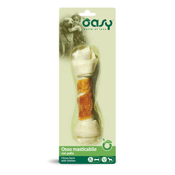 Image of Oasy Osso masticabile per cani adulti con Pollo - Taglia cane XL - formato 98 gr - SPEDIZIONE GRATIS 1° ORDINE + scegli lo sconto BZR5 / BZR20010