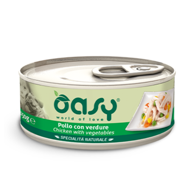 Oasy Dog Specialità Naturale 150 gr - Pollo con Verdure Confezione da 6 pezzi