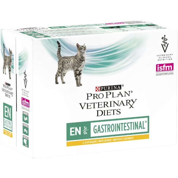 Image of Purina Veterinary Diets EN Multipack (10 x 85 gr) - Pollo Cibo umido per gatti
