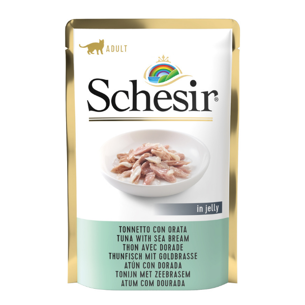 Schesir Cat Soft Adult 85 gr - Tonnetto con Orata Confezione da 20 pezzi