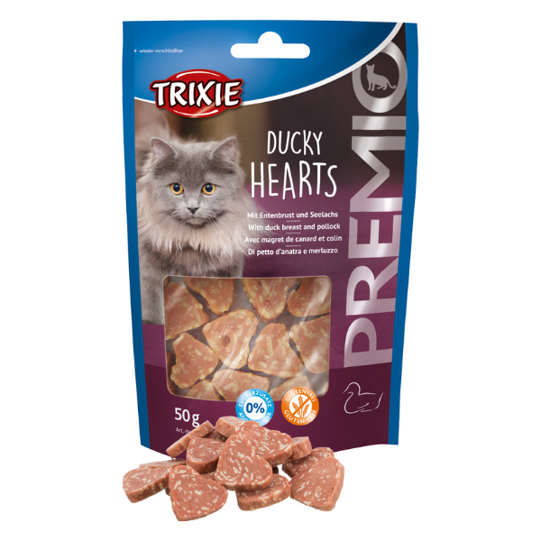 Trixie Premio per Gatti Ducky Hearts - 50 gr